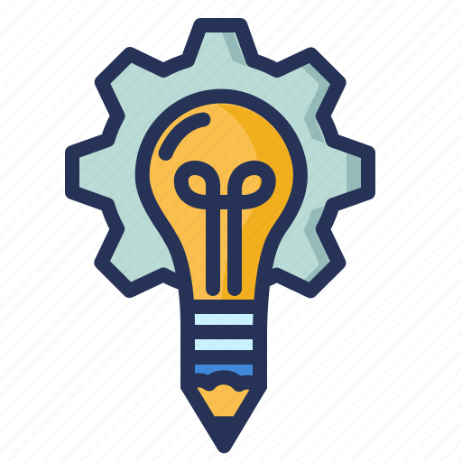 Cogwheel, creativity, idea, lightbulb icon - Download on Iconfinder