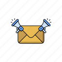 email, mail, message, letter, envelope, chat, megaphone