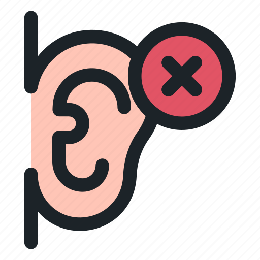 Ear, shapes and symbols, healthcare and medical, impaired, disabled, deaf, signaling icon - Download on Iconfinder