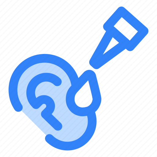 Ear, ear drops, healthcare and medical, anatomy, auditory, body parts, hearing icon - Download on Iconfinder