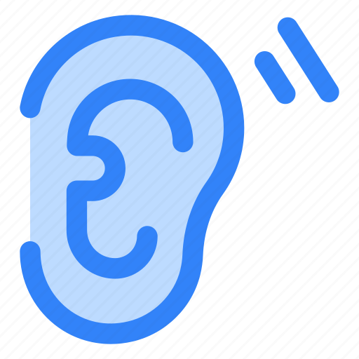 Ear, listen, listening, ears, deaf, earlobe, auditory icon - Download on Iconfinder