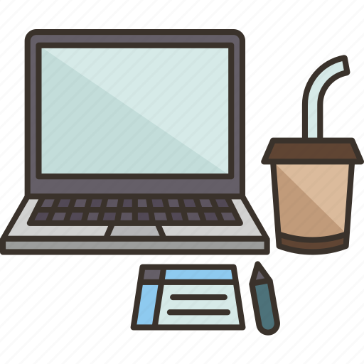 Freelance, working, workspace, computer, lifestyle icon - Download on Iconfinder