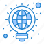 bulb, creative, globe, idea, web 