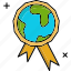 best planet, global medal, medal, badge, earth, global, award, achievement, reward 