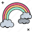 rainbow, weather, cloud, nature, forecast, sky, colorful, rain, sun 