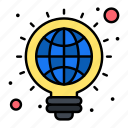 bulb, creative, globe, idea, web
