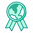 badge, reward, achievement, award, planet, earth, ecology, environment, earth day