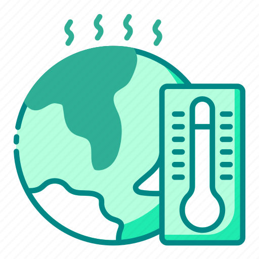Earth, hot, temperature, heatwave, globe, ecology, global warming icon - Download on Iconfinder