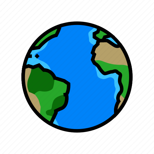 Atlantic, ocean, map, earth, world, planet icon - Download on Iconfinder
