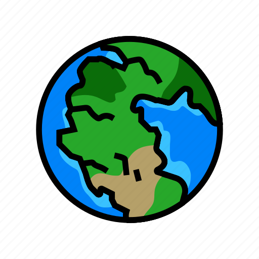 Pangaea, earth, continent, map, world, planet icon - Download on Iconfinder