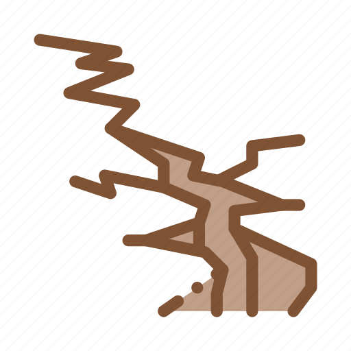 Collapse, destruction, disaster, earthquake, fault, ground, stone icon - Download on Iconfinder