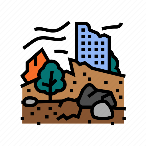 Nature, apocalypse, earthquake, disaster, wave, crack icon - Download on Iconfinder
