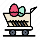 cart, easter, shopping, trolley