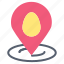 easter, location, map, pin 