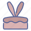 bunny, cake, chocolate, easter 