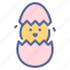 chicken, easter, egg, shell 