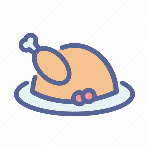 Chicken, dinner, meal, turkey, hygge icon - Download on Iconfinder