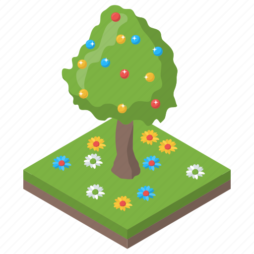 Coniferous tree, decorated tree, easter tree, evergreen tree, tree icon - Download on Iconfinder