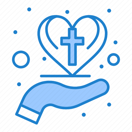 Care, celebration, christian, cross, hand, heart icon - Download on Iconfinder