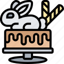 cake, bunny, bakery, dessert, party