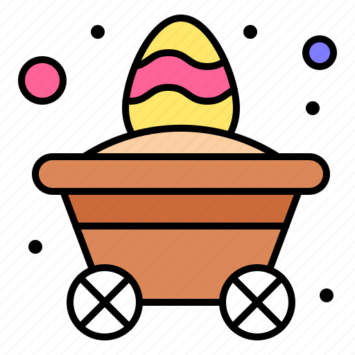 Trolley, cart, egg, easter, day, celebration icon - Download on Iconfinder