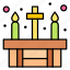 altar, candle, church, muertos, religion 