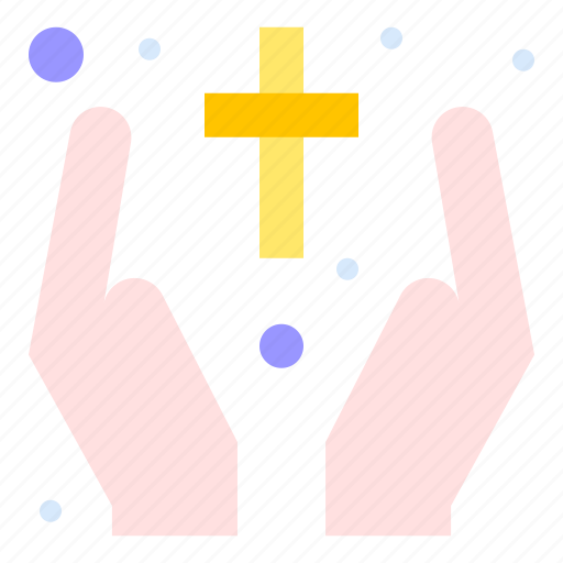 Cross, sign, care, hands, christian, easter icon - Download on Iconfinder