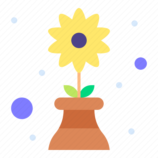 Flower, leaves, nature, plant, pot icon - Download on Iconfinder