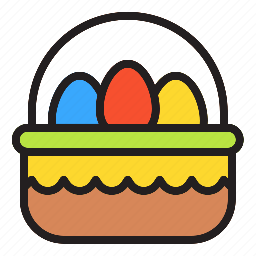 Easter, celebration, decoration, basket, easter egg icon - Download on Iconfinder