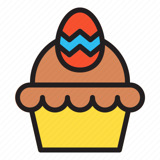 Easter, celebration, decoration, cupcake, easter egg icon - Download on Iconfinder