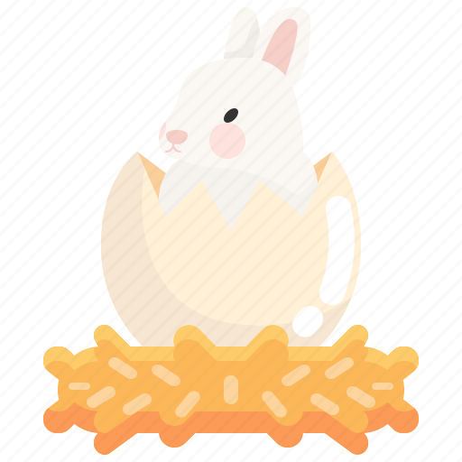 Easter, bunny, egg, shell, rabbit, pet, mammal icon - Download on Iconfinder