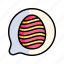 easter, egg, chat, message 