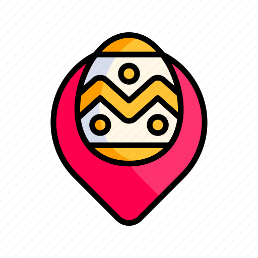 Easter, egg, location, pin icon - Download on Iconfinder