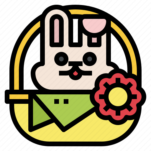 Basket, rabbit, bunny, easter, egg, celebration icon - Download on Iconfinder