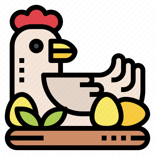 Hen, chicken, animal, mammal, farm icon - Download on Iconfinder