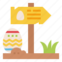 directional, easter day, panel, road, sign