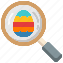 find, search, loupe, egg, hunting, easter