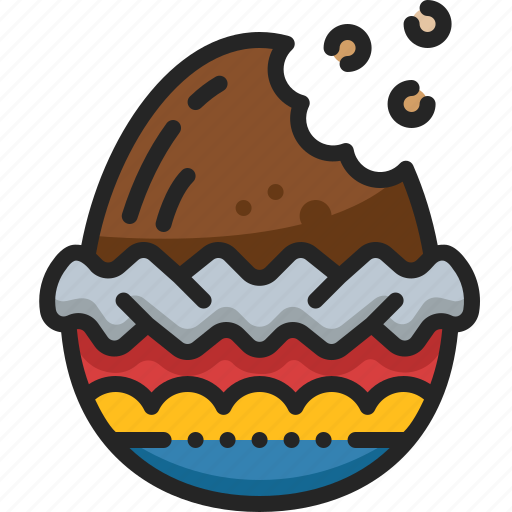 Chocolate, egg, food, dessert, sweet, bite icon - Download on Iconfinder
