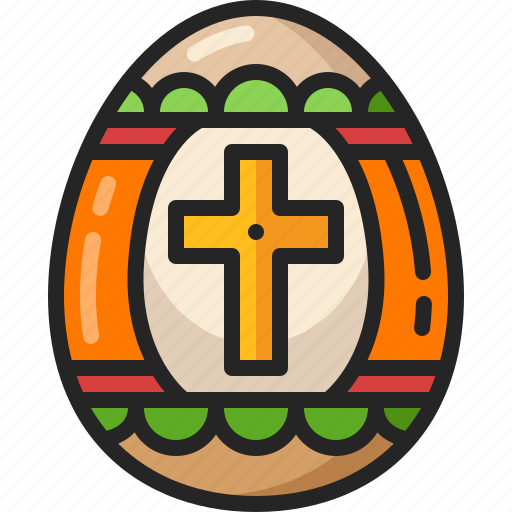 Easter, egg, painting, ornament, decoration, cross icon - Download on Iconfinder