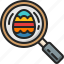 find, search, loupe, egg, hunting, easter 