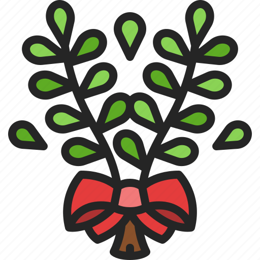 Willow, branch, leaves, bow, bouquet, leaf icon - Download on Iconfinder