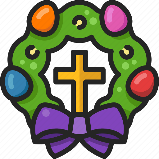 Wreath, easter, day, festival, ornament, decoration, culture icon - Download on Iconfinder