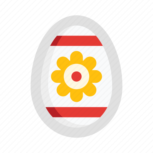 Easter, egg, painted, decoration, holiday, celebration, flower icon - Download on Iconfinder