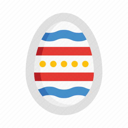 Easter, egg, painted, decoration, holiday, celebration, wave icon - Download on Iconfinder