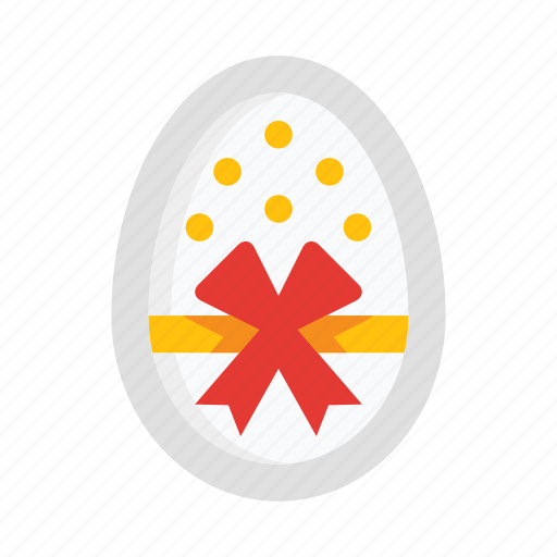 Easter, egg, painted, decoration, holiday, celebration, ribbon icon - Download on Iconfinder