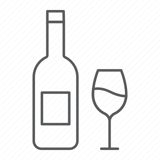 Wine, bottle, glass, beverage, celebration, restaurant, alcohol icon - Download on Iconfinder