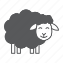 sheep, farm, lamb, cute, wool, mammal, agriculture, animal