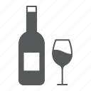 wine, bottle, glass, beverage, celebration, restaurant, alcohol