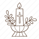 easter, candle, church, decoration, christian