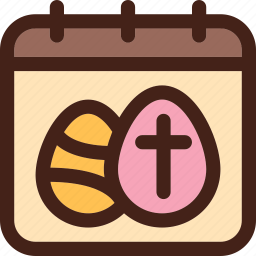 Calendar, cross, date, day, easter eggs, eggs icon - Download on Iconfinder